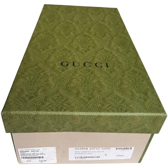 Gucci Red Satin Voyage Geometric G Print Slipper Shoes, US8 - Picture 15 of 16